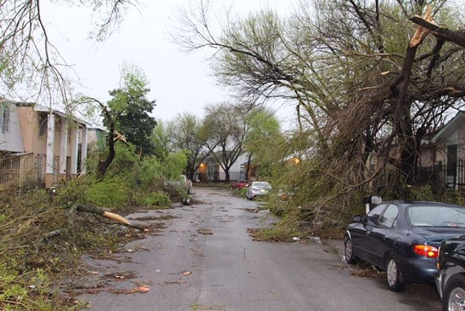 Severe weather on Sunday night caused extensive damage to San Antonio homes. - @JFreports via Twitter