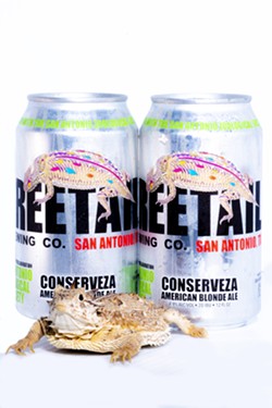 Freetail's newest Conserveza cans feature the Texas horned lizard. - PHOTO COURTESY SAN ANTONIO ZOO