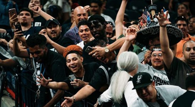 San Antonio Spurs fans show their enthusiasm. - INSTAGRAM / @SPURS