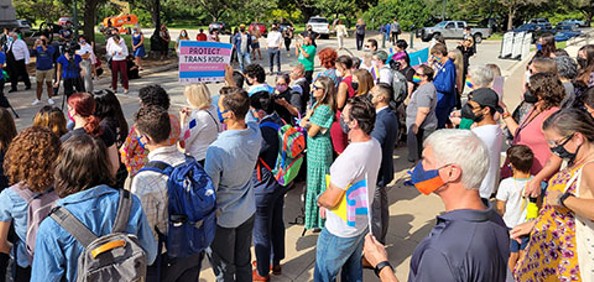 Some 300 Texans turned out to oppose HB 25 over the weekend. - Twitter / @EqualityTexas