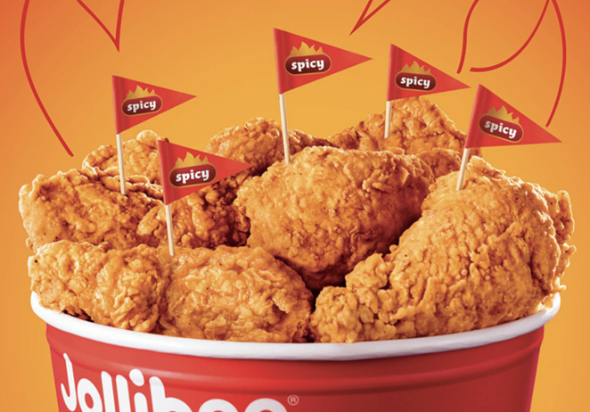 Filipino fast food chain Jollibee is now offering Spicy Chickenjoy. - Photo Courtesy Jollibee