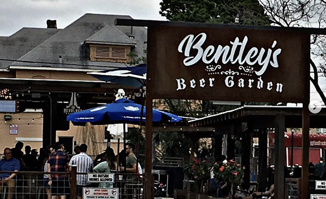 Patrons drink at downtown nightspot Bentley's Beer Garden. - INSTAGRAM / FLASHLUCICH