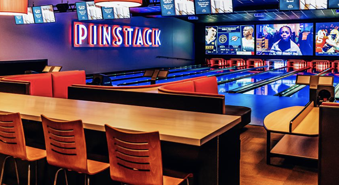 San Antonio's Pinstack will offer 28 luxury bowling lanes. - 8A Photography for Entertainment Properties Group Inc.