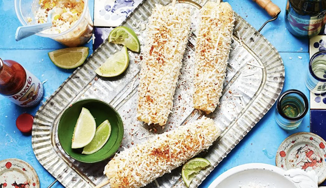 Roasted Mexican corn trimmed with queso fresco will be served at the 2022 Roasted Corn Festival. - Instagram / saroastedcornfestival