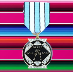 Bliss' Fiesta medal, designed by Will Templin of Alamo Medals. - COURTESY BLISS