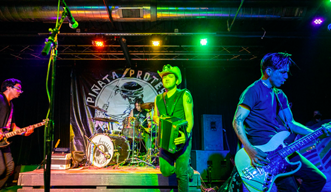 San Antonio punk band Piñata Protest performs a recent gig at Paper Tiger. Bar and club owners worry revisions to the city's noise ordinance could stymie their ability to stage live music. - Jaime Monzon