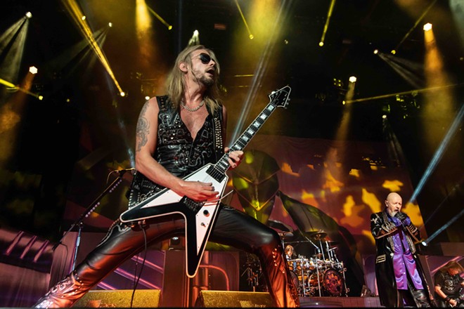 Priest’s San Antonio show was delayed after guitarist Richie Faulkner suffered a ruptured aorta onstage and required lifesaving surgery. - SHUTTERSTOCK
