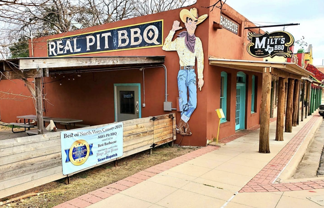 Milt’s Pit BBQ is located in downtown Kyle, Texas. For now. - Facebook / MILT'S PIT BBQ