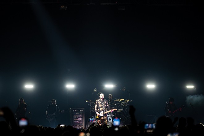 Smashing Pumpkins frontman Billy Corgan performs at San Antonio's new Tech Port Center + Arena. - JAIME MONZON