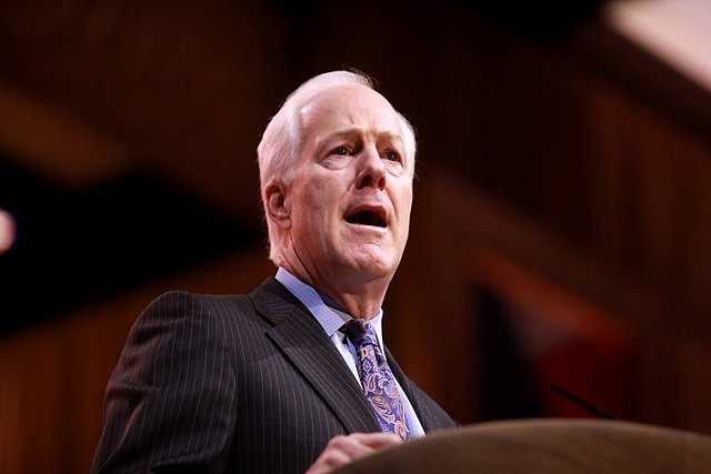 Sen. John Cornyn opens his yap at a speaking engagement. - WIKIMEDIA COMMONS / GAGE SKIDMORE