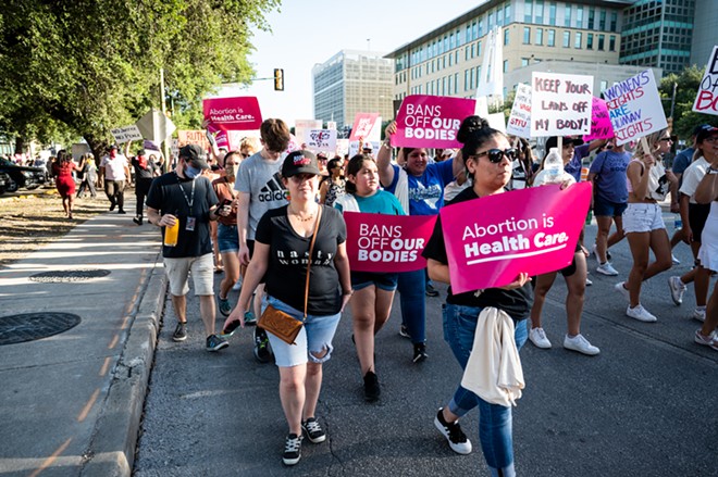 Abortion-rights protesters flood the streets of San Antonio last week after the U.S. Supreme Court overturned Roe v. Wade. - Jaime Monzon