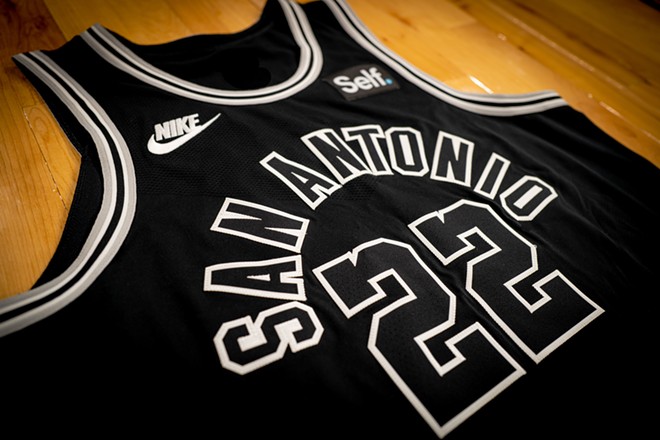The Spurs' latest throwback jersey is modeled after the ones the team wore in 1973. - Twitter / @spurs