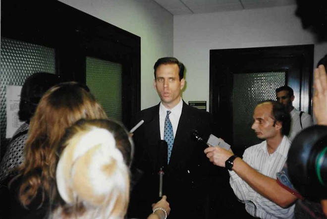 Dale Carpenter faces the media at the Texas Supreme Court in June 1996. - Courtesy Photo / Dale Carpenter