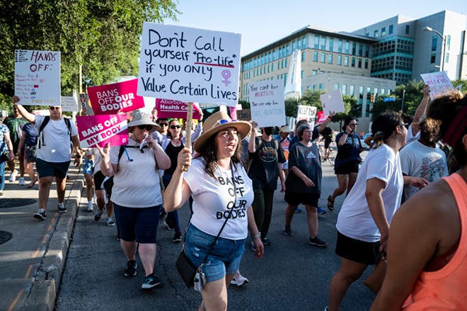 San Antonio protesters take to the streets earlier this year in support of abortion rights. - Jaime Monzon