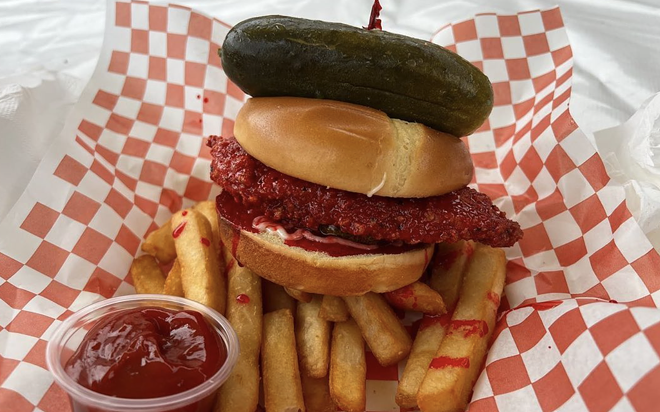 Chicken Charlie's LA County Fair Kool Aid chicken sandwich inspired Smack's chef Hendricks. - Instagram / theerrantwolf