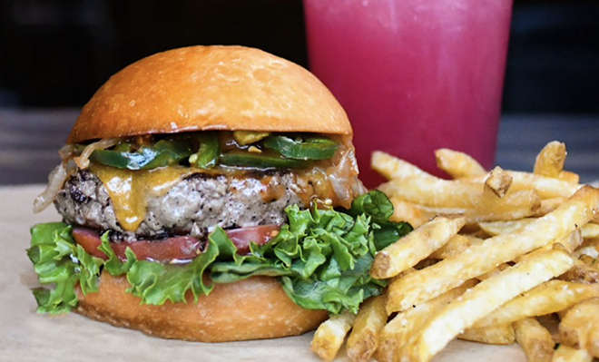Hopdoddy Burger Bar's Goodnight/Good Cause burger. - Courtesy Photo /  Hopdoddy Burger Bar
