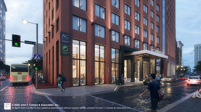 Downtown's new AC by Marriott will open Oct. 6, while an Element by Westin hotel in the same converted office complex is scheduled to make its debut later this year. - Courtesy Photo / Winston Hotels