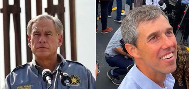 Gov. Greg Abbott (left) and Beto O'Rourke remain locked in a tight race, according to a new poll. - Instagram / Greg Abott (left) and Meradith Garcia