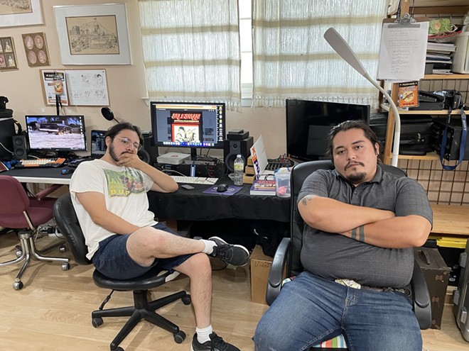 Salesman the Series co-creator Amadeo Rivas (left) and director James Ybarra. - Tommy Escobar