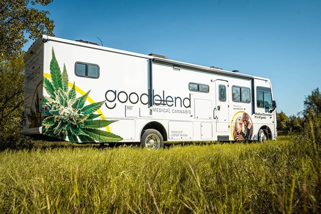 Medical cannabis dispensary goodblend Texas is taking its Cannabus to San Antonio and other cities on a voter-mobilization tour. - Courtesy Photo / goodblend Texas