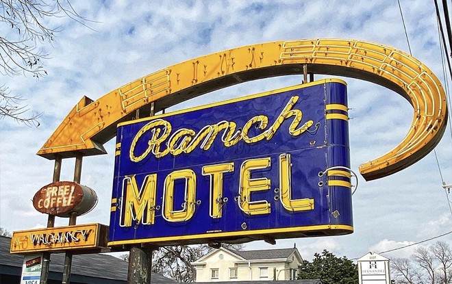 Broadway’s Ranch Motel is undergoing a preservation makeover, including repairs to the property’s vintage neon sign. - Instagram / mecarobzilla