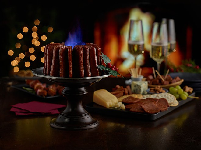 Spam suggests its figgy pudding be set aflame — or served with crackers. - Courtesy Photo / SPAM