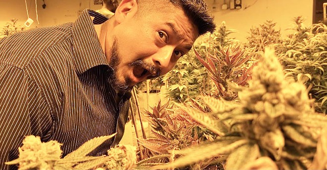 Chef Edward Villarreal poses with some tasty buds. - Courtesy Homegrown Chef