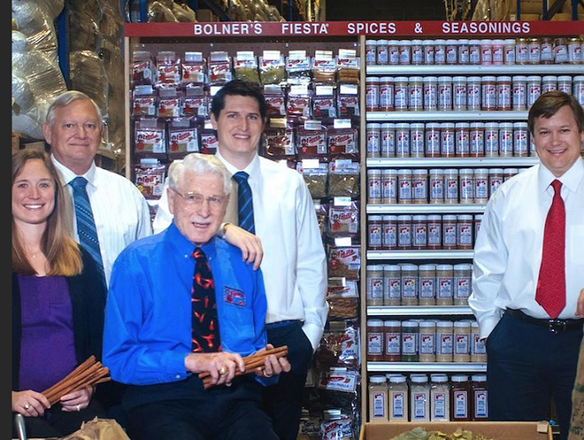 San Antonio's Clifton Bolner (third from the left) has died at age 94. - Facebook / Bolner's Fiesta Products, Inc.