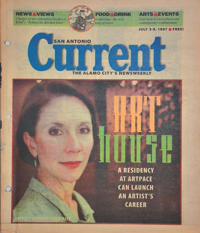 Linda Pace on the cover of the Current in 1997