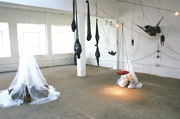 Installation view of Annette Messager’s 1995 Artpace exhibition (originally commissioned and produced by Artpace San Antonio, photo by Roberta Barnes)