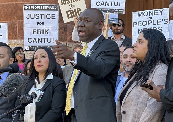 Civil-rights attorney Ben Crump represents Emily Proulx, the girlfriend of Erik Cantu, the unarmed San Antonio teen shot in October by an ex-SAPD officer.