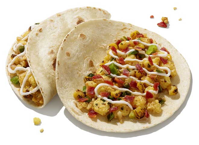 Dunkin’ is now serving breakfast tacos with roasted corn and a drizzle of lime "crema." - Courtesy Photo / Dunkin'