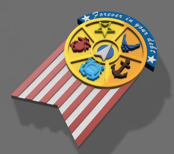 Rivera will receive a 3D printer which will be donated to the school, library, organization of his choice. - Courtesy Image / We (Heart) Veterans Pin Design Challenge