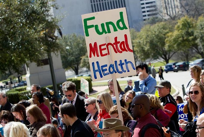 Demonstrators participate in a mental health rally at the Texas Capitol, organized by the National Alliance on Mental Illness, in 2013. - Texas Tribune / Marjorie Kamys Cotera