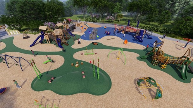 The Classen-Steubing Ranch Park will feature an inclusive playground in honor of a local three-year-old who drowned at a Stone Oak swim school in 2018. - Facebook / Mitchell Chang Foundation