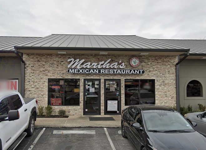 Martha's Mexican Restaurant has closed. - Screen Capture / Google Maps