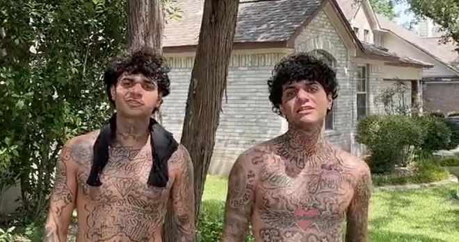 The San Antonio twins behind the recent TikTok video lay out their claims about the city's most dangerous neighborhoods. - Twitter / @OffDaDome210