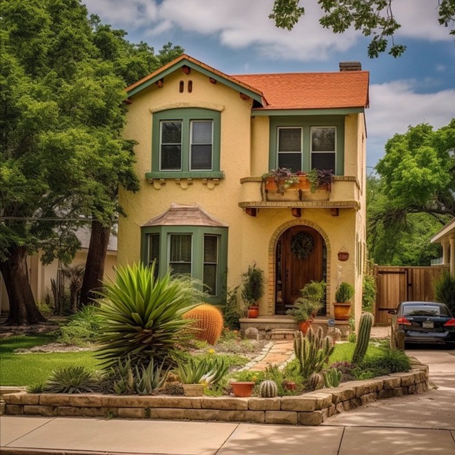 An AI thinks the average San Antonian lives in a two-story stucco home with a balcony. - Courtesy Image / All Star Homes