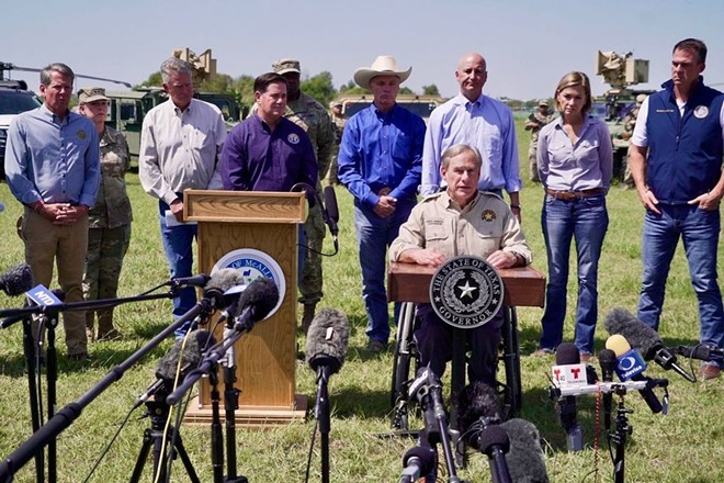 Gov. Greg Abbott speaks during a border appearance discussing Operation Lone Star. - Instagram / govabbott