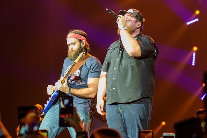 Luke Combs performs at the AT&T Center in December 2019. - Jaime Monzon