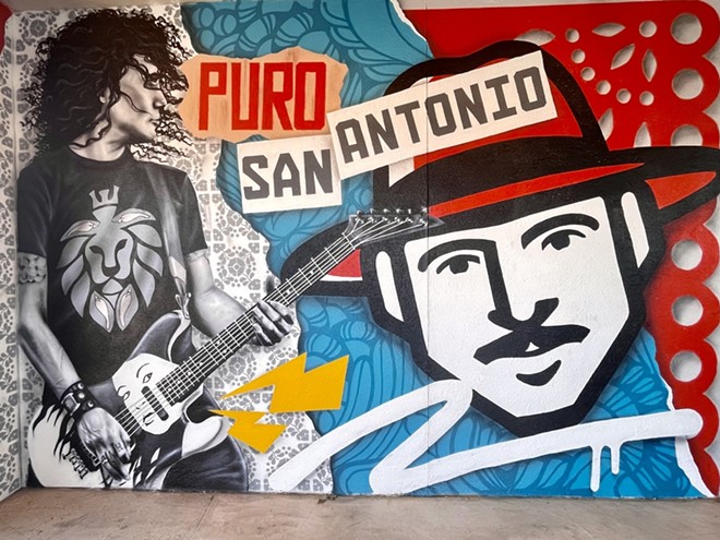Los Otros’ new mural inside Pizza Patrón’s Medical Center location celebrates the city. - Courtesy Photo /  Pizza Patrón