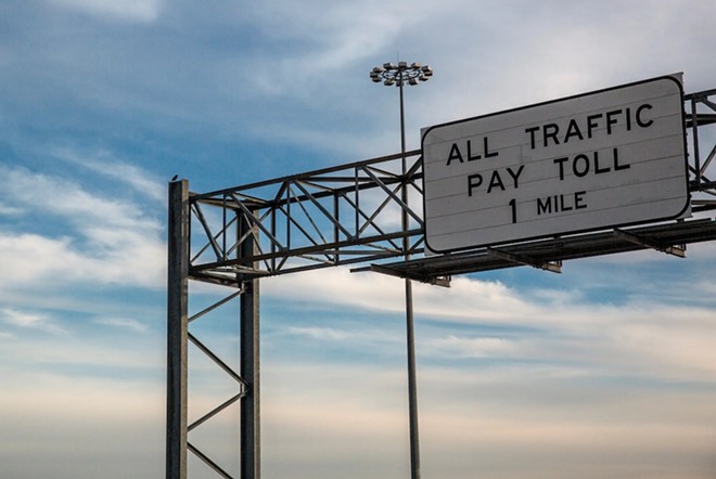 A sign on a toll road in Austin. - Texas Tribune / Shelby Knowles