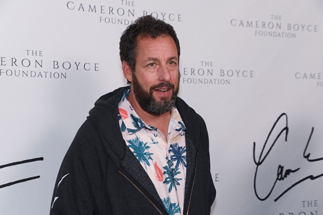 A bearded Adam Sandler makes an appearance at a fundraising event this summer. - Shutterstock / Michael Mattes