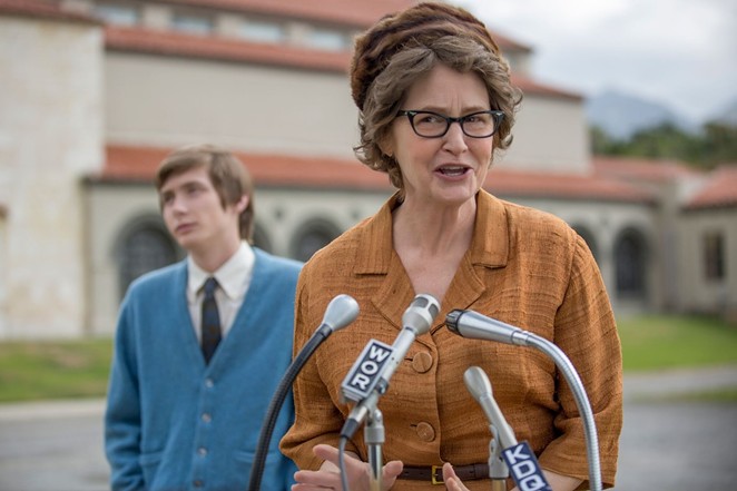 Academy Award-winning actress Melissa Leo stars as atheist activist Madalyn Murray O’Hair in the Netflix drama The Most Hated Woman in America. - NETFLIX