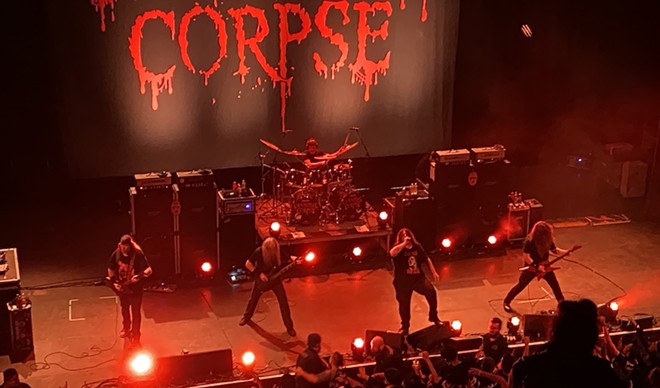 Cannibal Corpse deliver on the brutality at the Aztec Theatre. - Sanford Nowlin