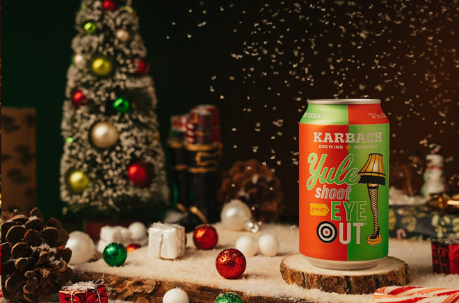 Karbach Brewing Co.’s A Christmas Story-themed red ale is back for the holidays. - Courtesy Photo / Karbach Brewing Co.