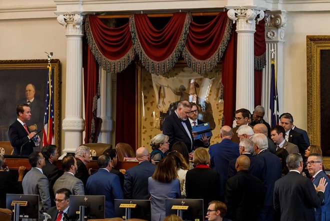 Texas House members removed a school vouchers provision from an omnibus education bill Friday, leaving no clear path forward for the proposal, which has been Gov. Greg Abbott's legislative priority this year. - Texas Tribune / Julius Shieh