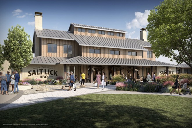 The Sycamore development will feature a new location of The Salt Lick BBQ. - SA Partnership and Norris Design