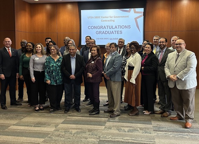 Business owners who graduated from UTSA's new academy learned skills they said are needed to compete with larger companies in procurement. - Michael Karlis