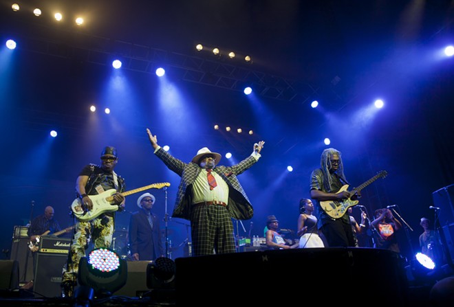 George Clinton's work with funk pioneers Parliament and the funk-rock hybrid Funkadelic revolutionized music. - Shutterstock / Jason Benz Bennee